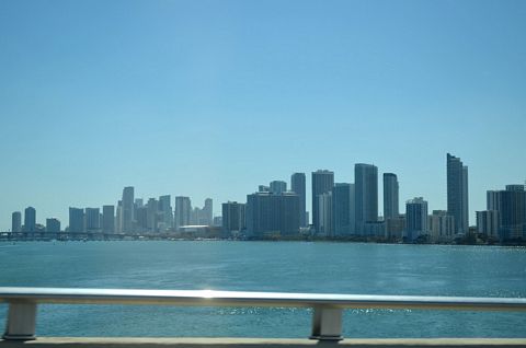 Downtown Miami, Florida from I-195