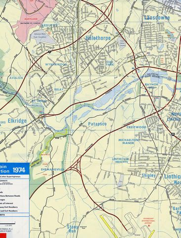 I-195 Maryland - 1974 Map