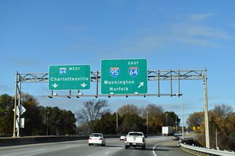I-195 north at I-64/95 - Richmond, VA