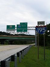 I-195 west at I-95/MD 166 - Arbutus