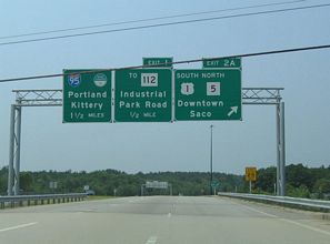 I-195 west at I-95/Maine Tpk - Saco