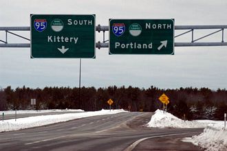 I-195 west at I-95/Maine Tpk - Saco