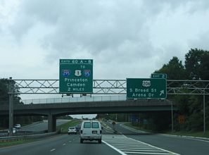 I-195 west at US 206 - White Horse, NJ
