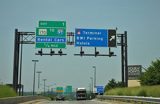 I-195 west at MD 170 - Linthicum