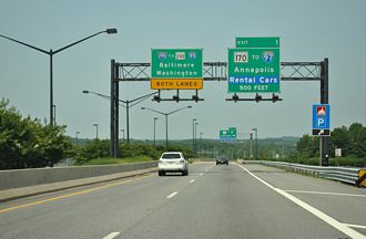Interstate 195 beginning west from Baltimore Washington International Airport