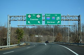 I-295 north at I-195/Route 29 - White Horse, NJ