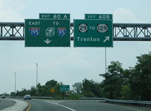 I-295 south at I-195/Route 29 - White Horse, NJ