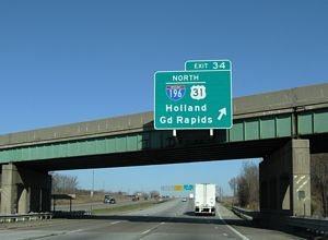 I-94 east at Interstate 196 in Benton Harbor, Michigan