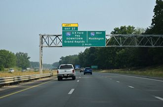 I-96 West two miles from Interstate 196 in Grand Rapids, MI