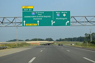 I-96/M-37 West at Interstate 196 in Grand Rapids, MI