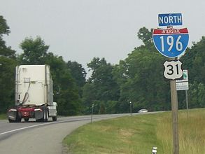 I-196/US 31 north at I-94 - Benton, Harbor, MI