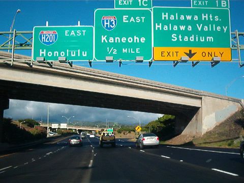 I-H201 east at Halawa Heights