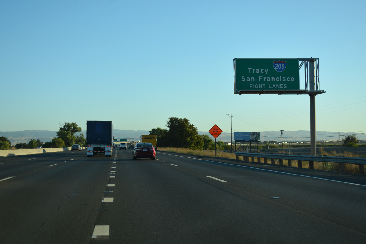 I-5 south at I-205 - Lathrop, CA