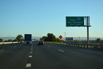 I-5 south at I-205 - Lathrop, CA