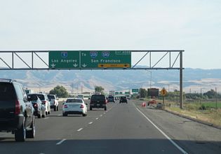 I-5 south at I-205 - Lathrop, CA