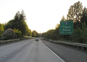 I-205 south at I-5 - 2005