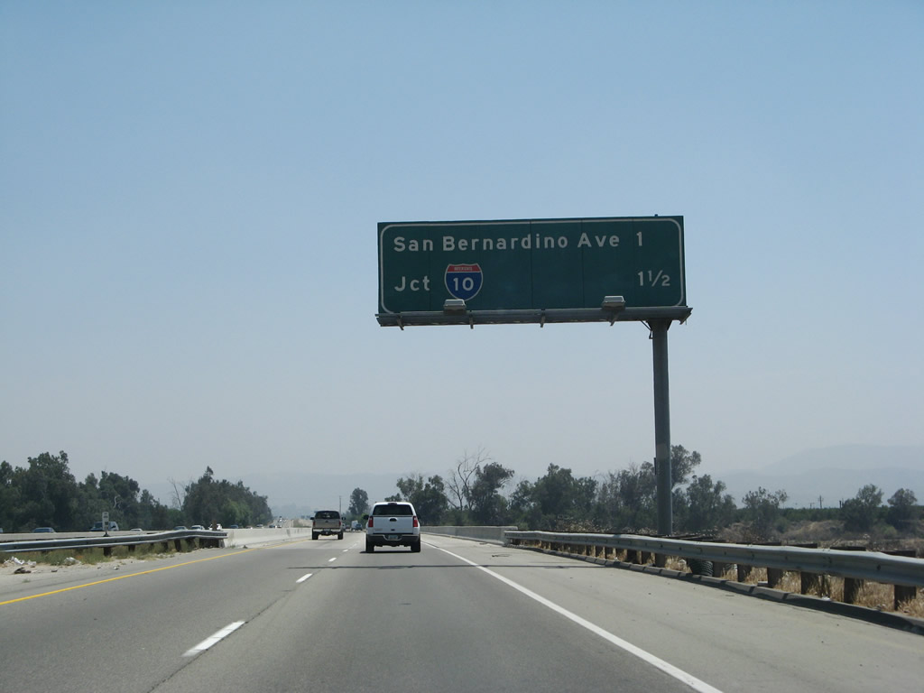 SR 210 east at I-210 - Redlands, CA