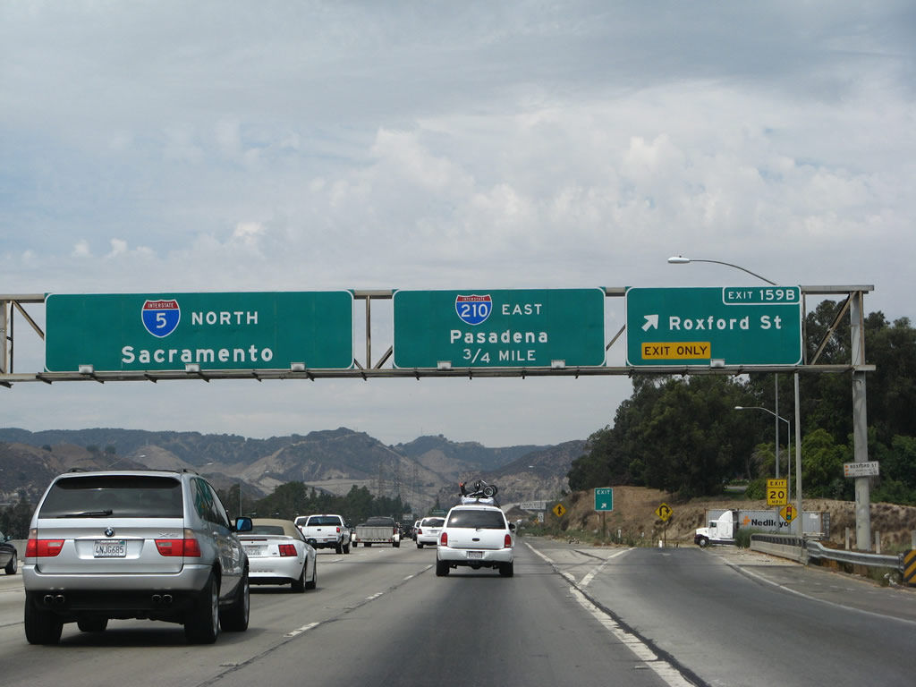 I-5 north at I-210 - Sylmar, Los Angeles, CA