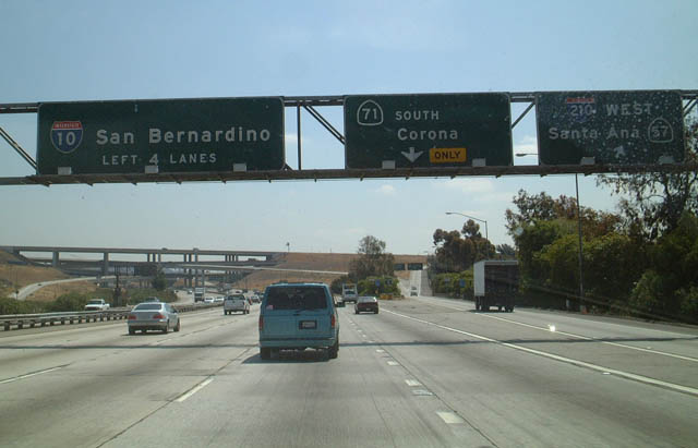I-10 east at I-210/SR 57 - San Dimas, CA