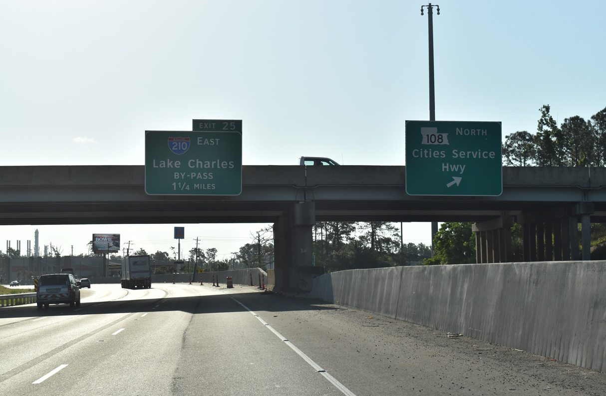 I-10 east at I-210 - Sulphur, LA