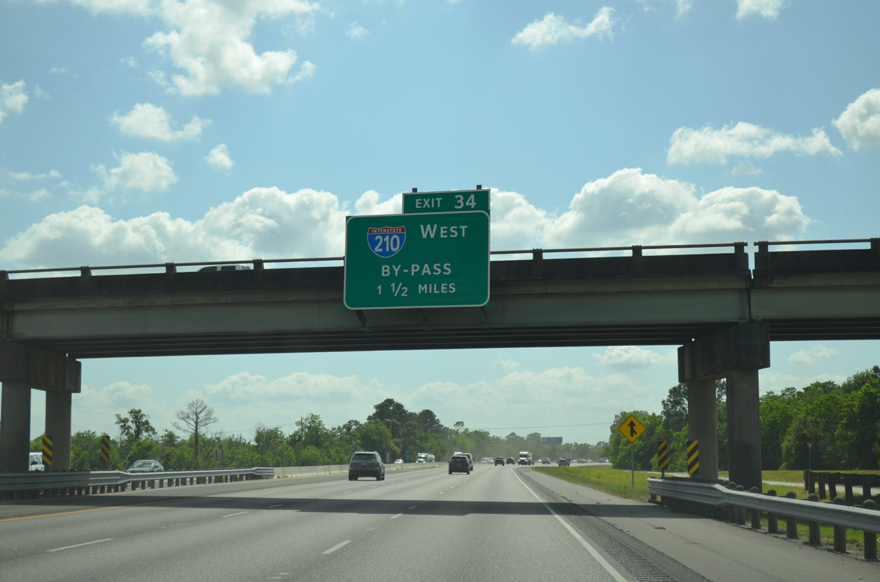 I-10 west at I-210 - Lake Charles, LA