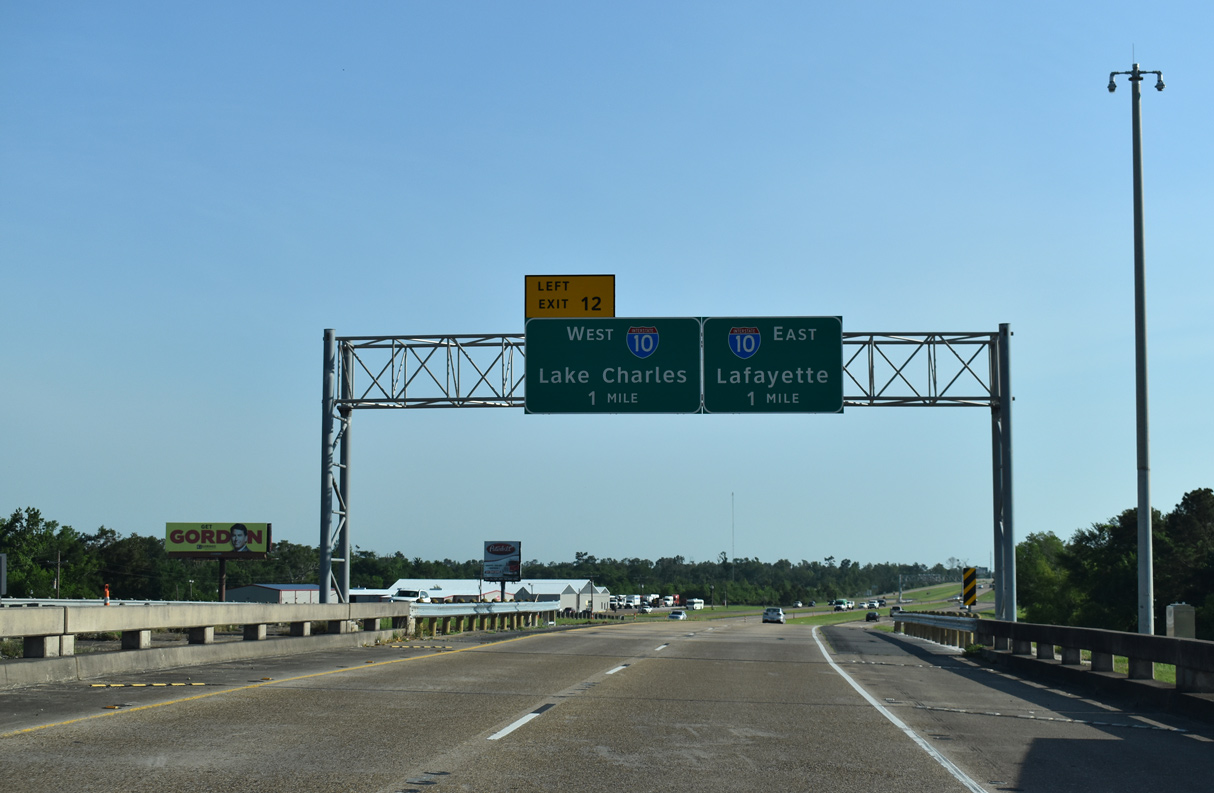 I-210 east at I-10 - Lake Charles, LA