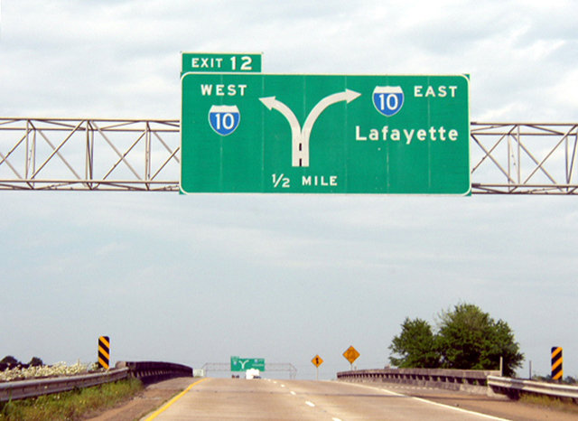 I-210 east at I-10 - Lake Charles, LA - 2003