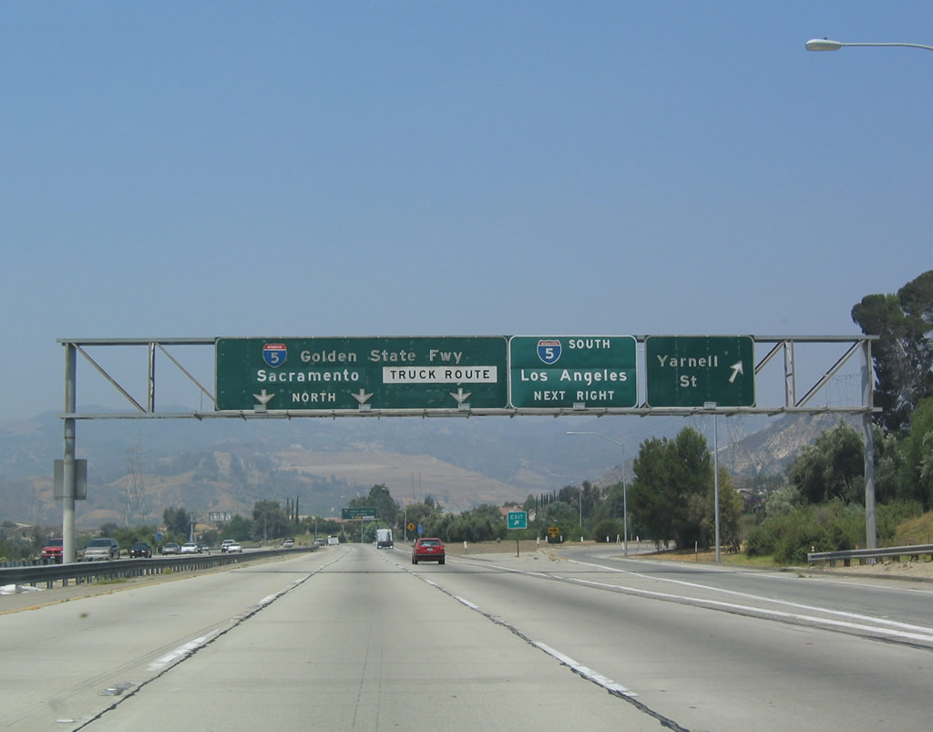 I-210 west at I-5 - Sylmar, Los Angeles, CA