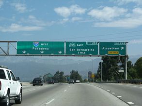SR 57 north at I-210/SR 210 - San Dimas, CA
