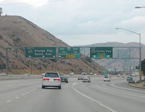 I-210 south at I-10/SR 57-71 - San Dimas, CA