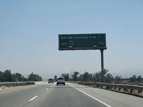 SR 210 east at I-210 - Redlands, CA