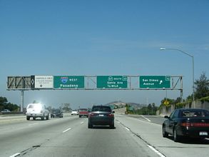 SR 210 west at I-210/SR 57 - San Dimas, CA