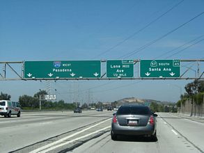 SR 210 west at I-210/SR 57 - San Dimas, CA