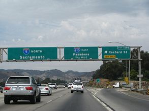 I-5 north at I-210 - Sylmar, Los Angeles, CA