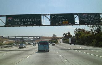 I-10 east at I-210/SR 57 - San Dimas, CA