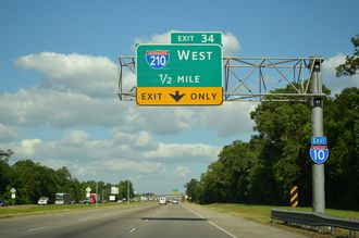 I-10 east at I-210 - Lake Charles, LA