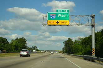 I-10 east at I-210 - Lake Charles, LA