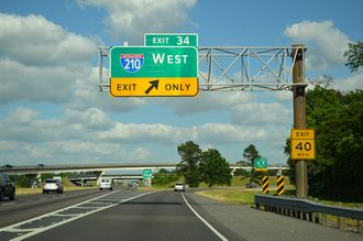 I-10 east at I-210 - Lake Charles, LA
