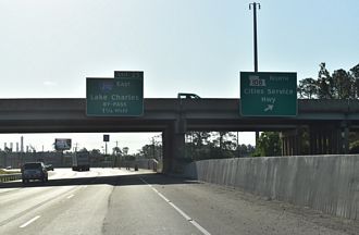 I-10 east at I-210 - Sulphur, LA