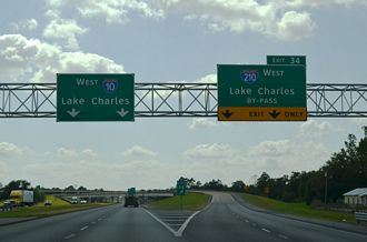 I-10 west at I-210 - Lake Charles, LA