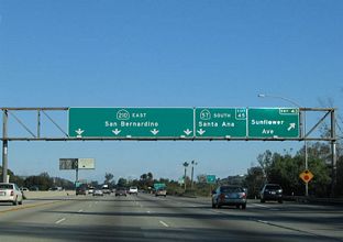 I-210 east at SR 57/210 - Glendora, CA