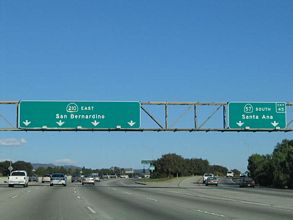 I-210 east at SR 57/210 - Glendora, CA
