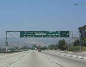 I-210 west at I-5 - Sylmar, Los Angeles, CA