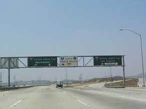 I-210 west at I-5 - Sylmar, Los Angeles, CA