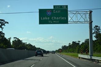 I-210 west at I-10 - Sulphur, LA