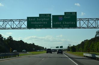 I-210 west at I-10 - Sulphur, LA