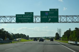 I-210 west at I-10 - Sulphur, LA