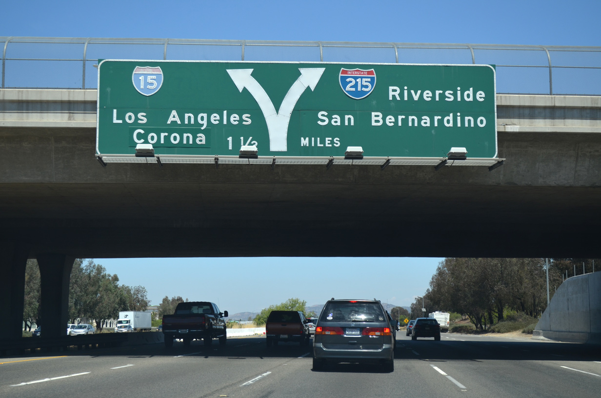 I-15 north at I-215 - Temecula, CA