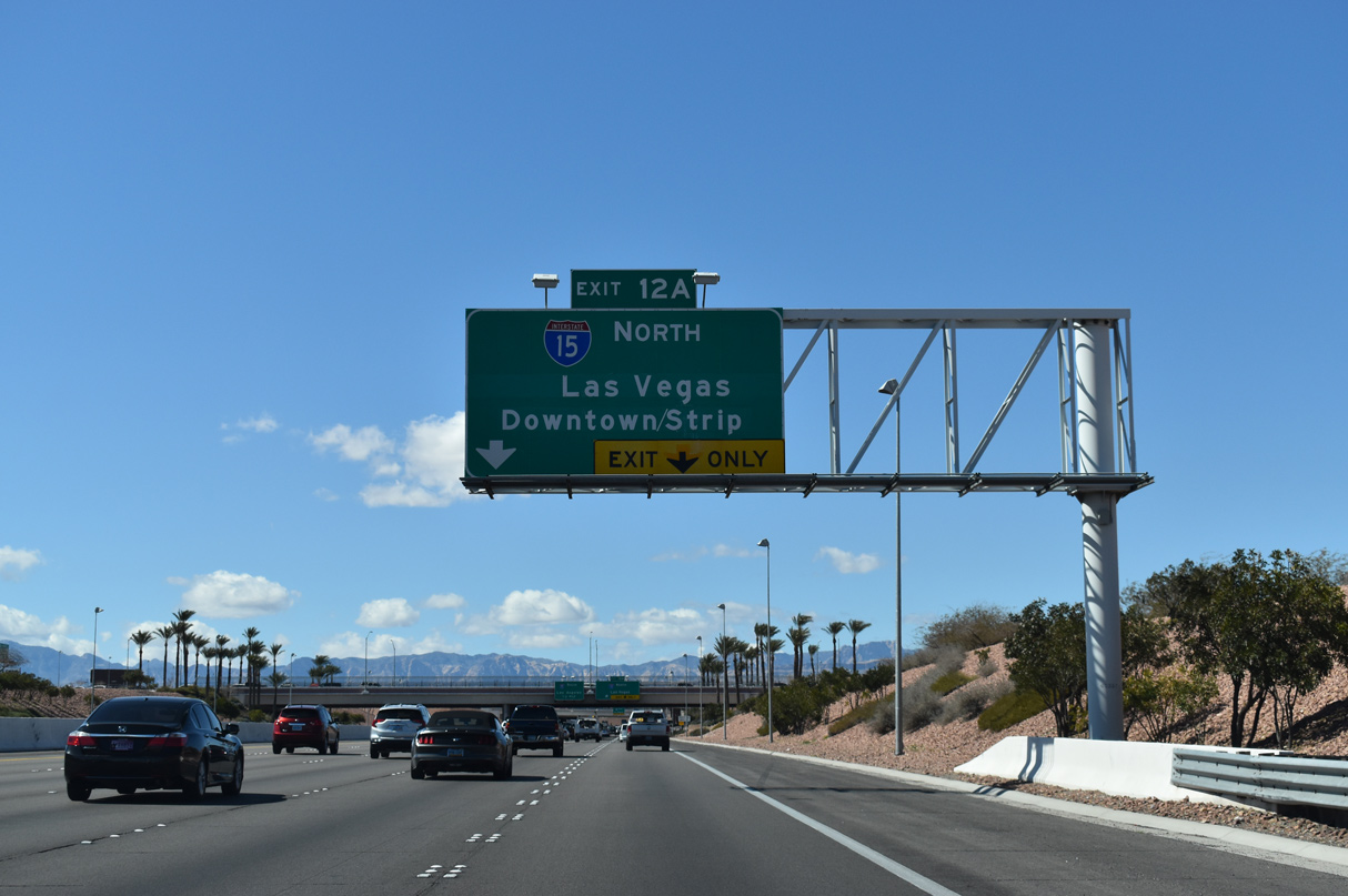 I-215 west at I-15/CC 215 - Enterprise, NV