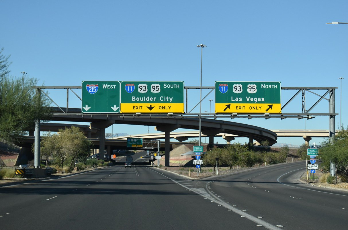 Lake Mead Parkway west at the Henderson Bowl interchange